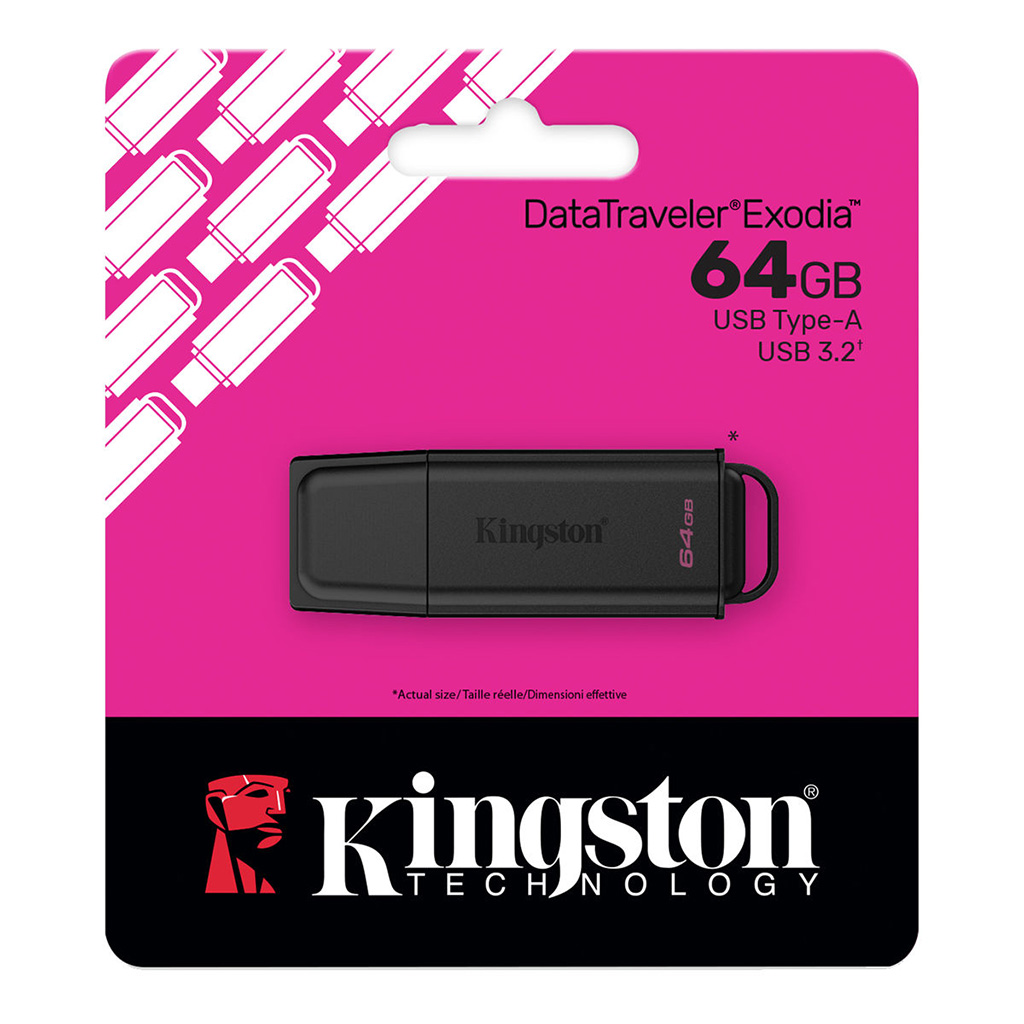 Pendrive 64gb Usb 3.2 Gen Kingston Exodia S Negro